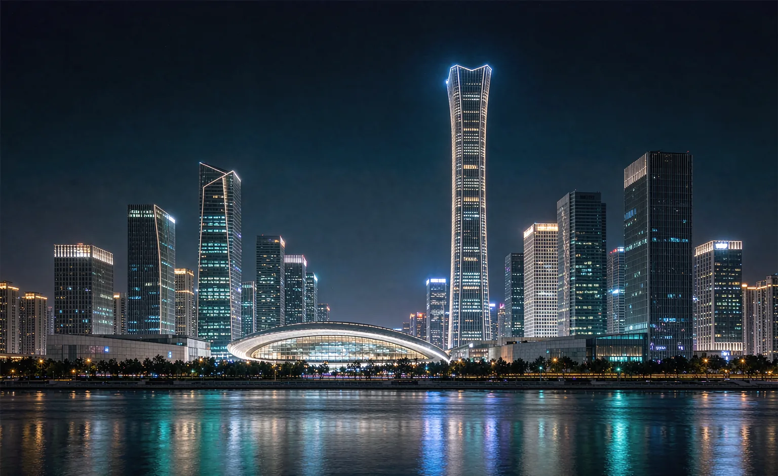 外贸网站建设 城市CBD夜景